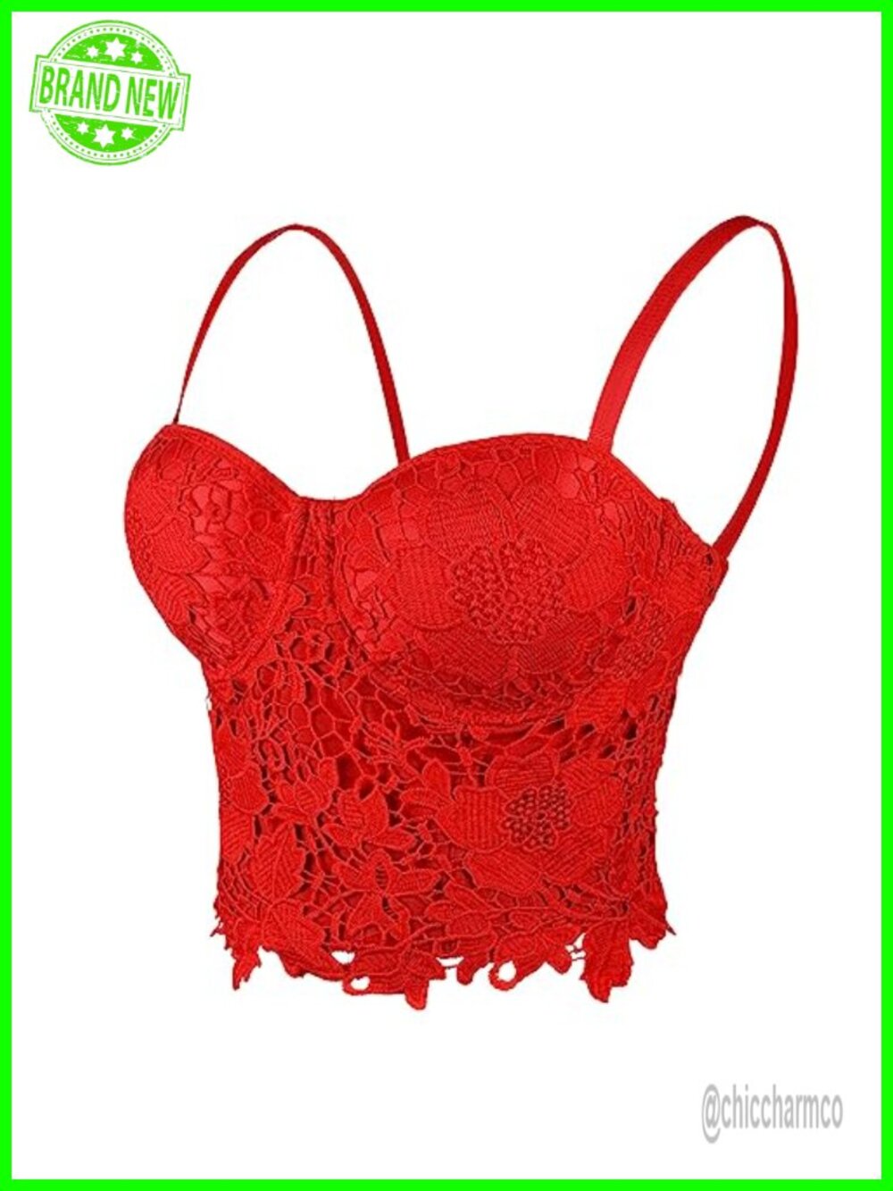 Floral Lace Bustier Crop Top Gothic Corset Bra Top Push-Up